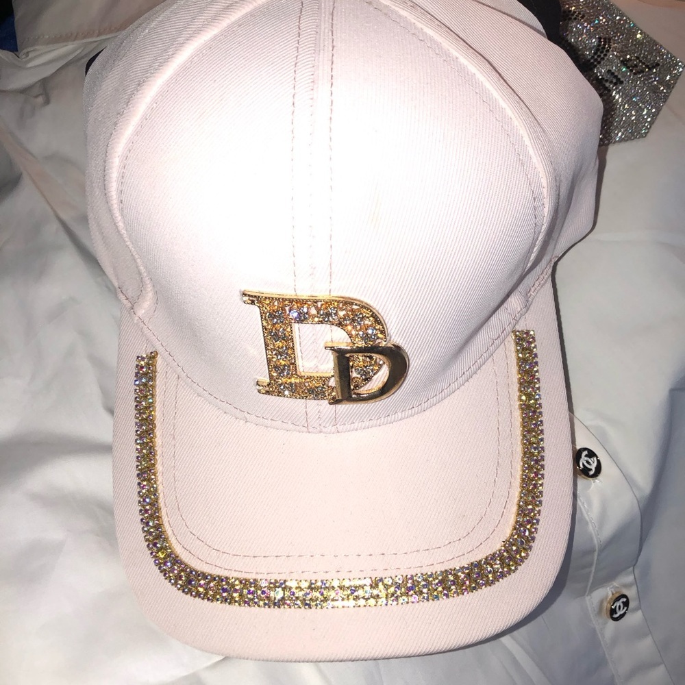 Pink, White OR Black Gold Embellished Cap